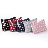 Travel Canvas Storage Bag Polka Dots Sunscreen Organizer