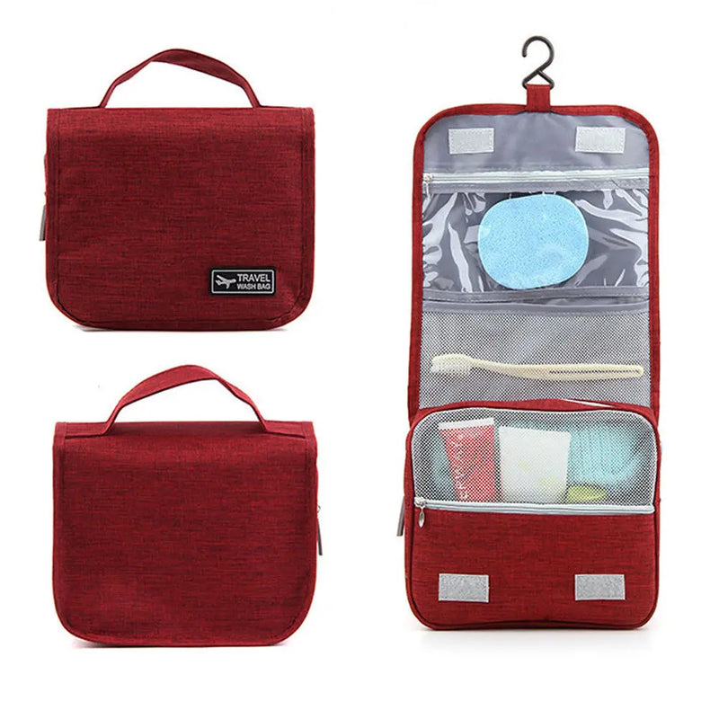 Travel Cosmetic Makeup Bag Toiletry Case Hanging Pouch Wash Organizer Storage
