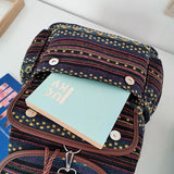 Bohemian Striped Backpack for Women