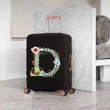 Elastic Flower Alphabet Luggage Cover 18-32 Inch Dust-proof Protective Cover