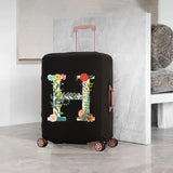 Elastic Flower Alphabet Luggage Cover 18-32 Inch Dust-proof Protective Cover