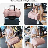 Travel Duffel Bag with Wet Pocket Shoes Handbag Beach Shoulder Bag Crossbody Bag