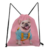 Travel Gift Casual Backpacks for Students School Book Bag Portable Shoes Bag Dog