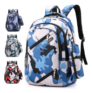 Camouflage School Bag for Teen Boys Girls, Military Backpack