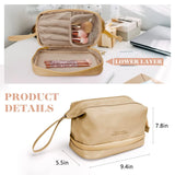 Large Double Layer Cosmetic Bag Waterproof Makeup Bag Women Toiletry Bag