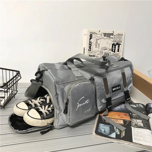 Nylon Gym Bag Wet Dry Separation Yoga Bag Large Shoulder Bag