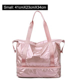 Nylon Gym Bag Dry Wet Separation Yoga Bag Large Capacity Shoulder Overnight Bag