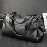 Men's PU Leather Travel Duffle Bag Business Trip Shoulder Bag