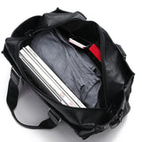 Men's PU Leather Travel Duffle Bag Business Trip Shoulder Bag