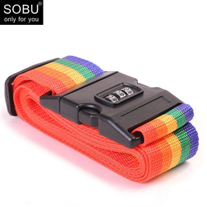 Adjustable Password Lock Luggage Strap Secure Belt N111