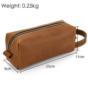 Leather Toiletry Bag for Men and Women