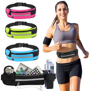 Sports Women's Waist Bag Mini Fanny Pack USB Pocket Waterproof Phone Belt Bags