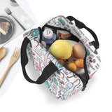 Travel Nurse Insulated Lunch Bag - Cartoon Print Food Case Cooler