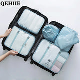 6PCS Lingerie Travel Organiser Set Packing Cube Mesh Bag
