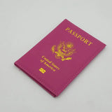 Pink Passport Holder PU Leather Personalised with American Covers for Passport