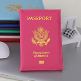 Personalised Pink Passport Cover PU Leather Holder