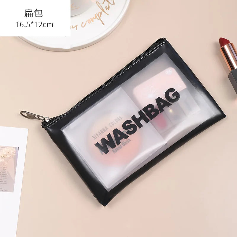 Clear Transparent Zipper Makeup Bag Organizer