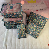 6pcs Waterproof Travel Packing Cubes Clothing Sorting Organize Bag