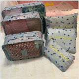 6pcs Waterproof Travel Packing Cubes Clothing Sorting Organize Bag
