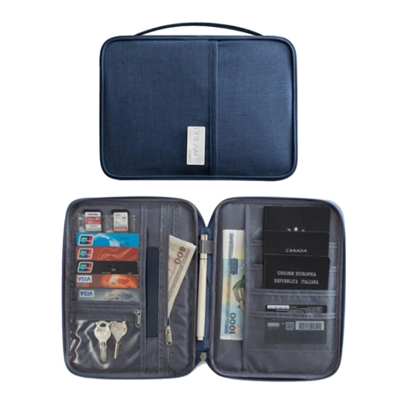 Travel Passport Holder Wallet with Multiple Compartments