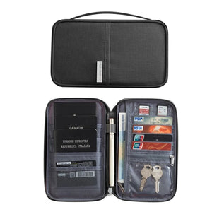 Travel Passport Holder Wallet with Multiple Compartments