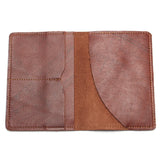 Vintage Crazy Horse Leather Travel Passport Wallet