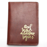 Vintage Crazy Horse Leather Travel Passport Wallet