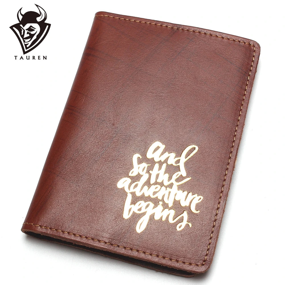 Vintage Crazy Horse Leather Travel Passport Wallet