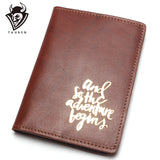 Vintage Crazy Horse Leather Travel Passport Wallet