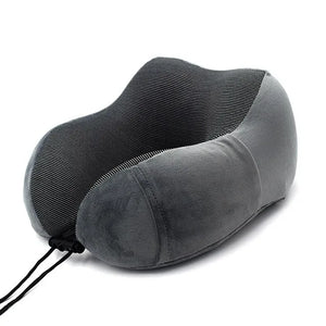 Memory Foam Travel Pillow Neck and Cervical for Airplane Car Office Napping