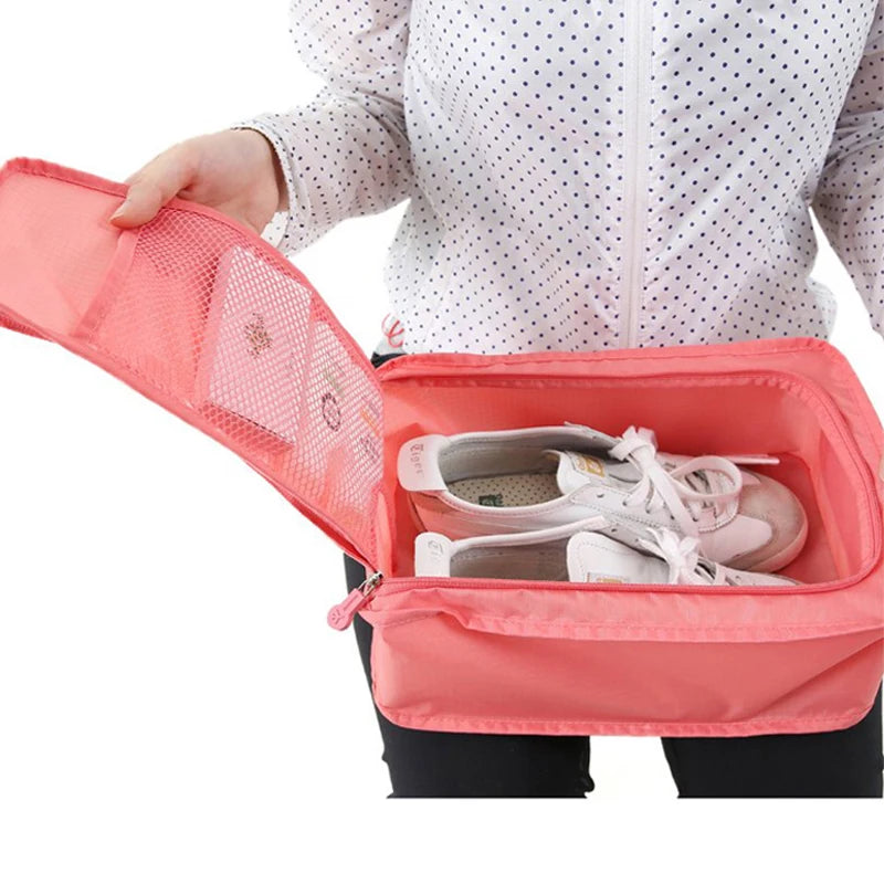 Portable Waterproof Shoes Bag Organizer Storage Pouch with Handle