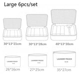 Waterproof Luggage Packing Travel Organizer Clothes Storage Bags