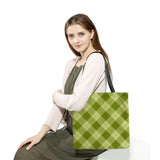 Eco Reusable High Capacity Women Shoulder Bag Portable Plaid Print