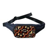 African Tribal Kente Pattern Fabric Fanny Belt Bag