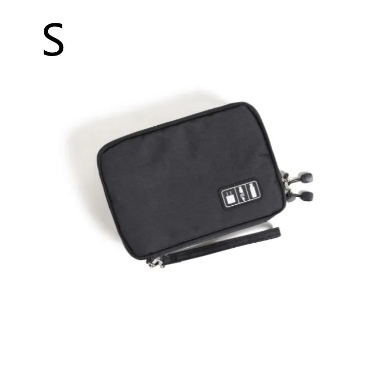 Travel Storage Bag for USB Data Cable Earphone Wire Pen Power Bank