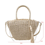 Summer Rattan Bag for Women Straw Beach Crossbody Tote