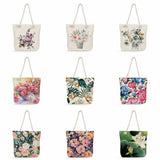 Floral Print Beach Bag High Capacity Tote