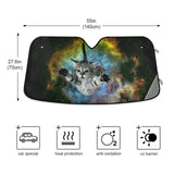 Space Cat Print Car Sun Visor Front Window Sunshade