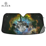 Space Cat Print Car Sun Visor Front Window Sunshade