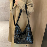 Travel Nylon Tote Handbag Padded Top-handle Quilted Shoulder Bag
