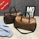 Large-Capacity PU Leather Travel Bag for Short-Distance Trips