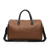 Large-Capacity PU Leather Travel Bag for Short-Distance Trips