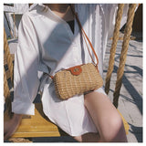 Straw Beach Shoulder Bag Crossbody Messenger Sac Main Femme