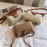 Straw Beach Shoulder Bag Crossbody Messenger Sac Main Femme