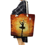 Girl Art Tote Bag Cartoon High Capacity Shoulder Eco Handbag For Women