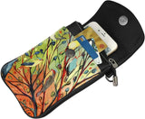 Trees And Birds Crossbody Bag Cell Phone Purse Women Shoulder Bag