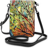 Trees And Birds Crossbody Bag Cell Phone Purse Women Shoulder Bag