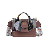 PU Leather Crossbody Bag with Wide Shoulder Strap