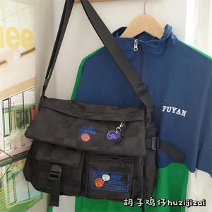 Canvas Diagonal Cross Bags Youth Casual Large Shoulder Bag