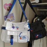 Canvas Diagonal Cross Bags Youth Casual Large Shoulder Bag